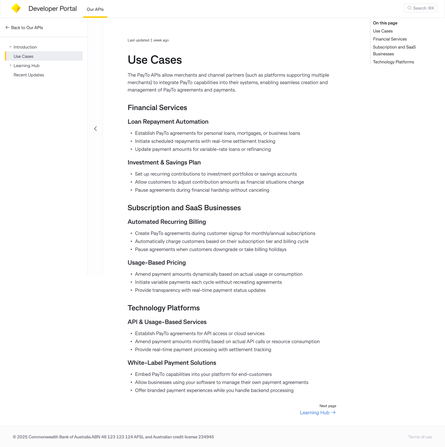 Use cases and recommendations